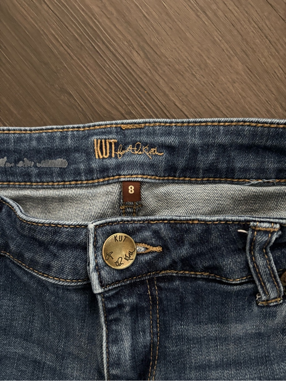 Kut from the Kloth Medium Wash Denim Shorts - Blue - Picture 2 of 4